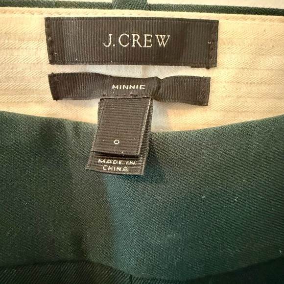 J. Crew Minnie Pant, Green, size 0 - Picture 3 of 4
